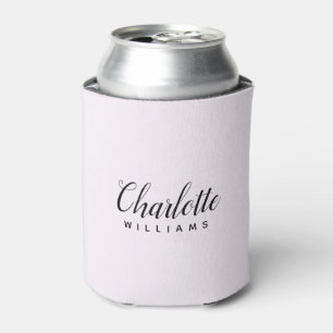 Rafraîchisseur Pour Canette Monogramme minimaliste Peut Rafraîchir - Rose