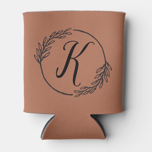 Rafraîchisseur Pour Canette Monogramme Neutre Mariage Can Cooler - Nom personn (Devant)