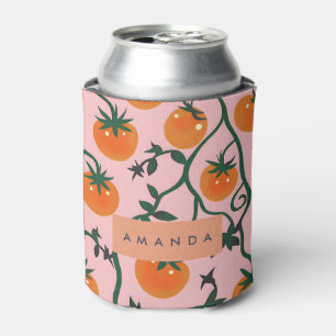 Rafraîchisseur Pour Canette Monogramme Personnalisé Retro Tomato Vine Motif