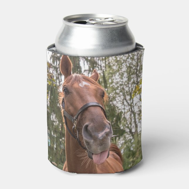 Rafraîchisseur Pour Canette Monogramme photo de cheval amusant peut refroidir (Can devant)
