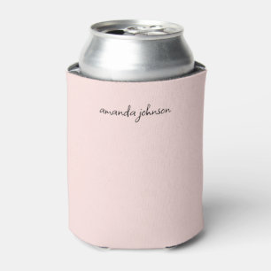 Rafraîchisseur Pour Canette Monogramme rose clair pour fille minimaliste moder