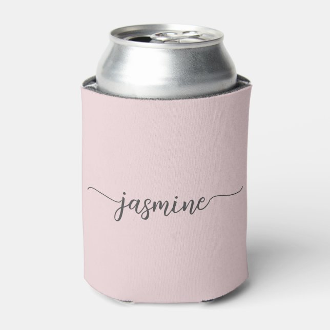 Rafraîchisseur Pour Canette Monogramme rose vierge simple Le Script de fille p (Can devant)