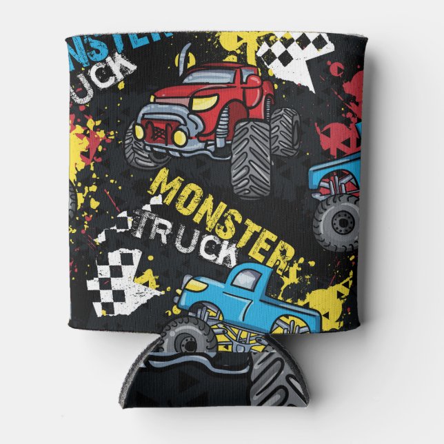 Rafraîchisseur Pour Canette Monster Car : Abstrait Motif enfant (Devant)