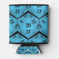 Motif à 20 faces bleues