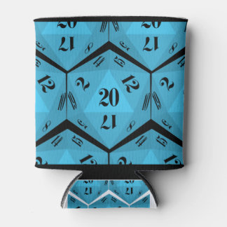 Rafraîchisseur Pour Canette Motif à 20 faces bleues