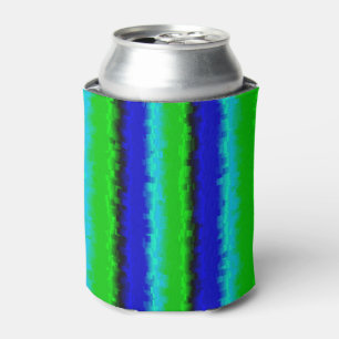 Rafraîchisseur Pour Canette Motif arc-en-ciel bleu vert abstrait 3D