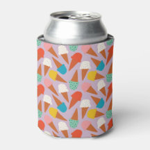 Motif coloré de cône de glace dessiné à la main