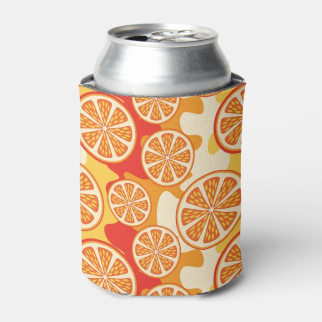 Rafraîchisseur Pour Canette Motif d'agrumes orange rétro (Can devant)