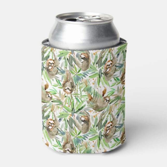 Rafraîchisseur Pour Canette Motif d'aquarelle tropicale (Can devant)