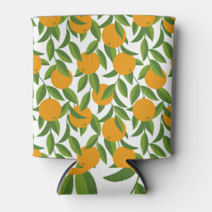 Rafraîchisseur Pour Canette Motif d'art oranger sans couture.