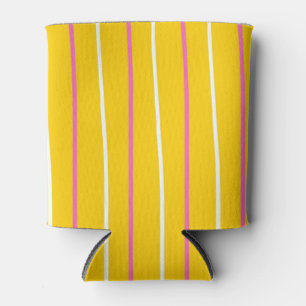 Rafraîchisseur Pour Canette Motif de bande verticale jaune