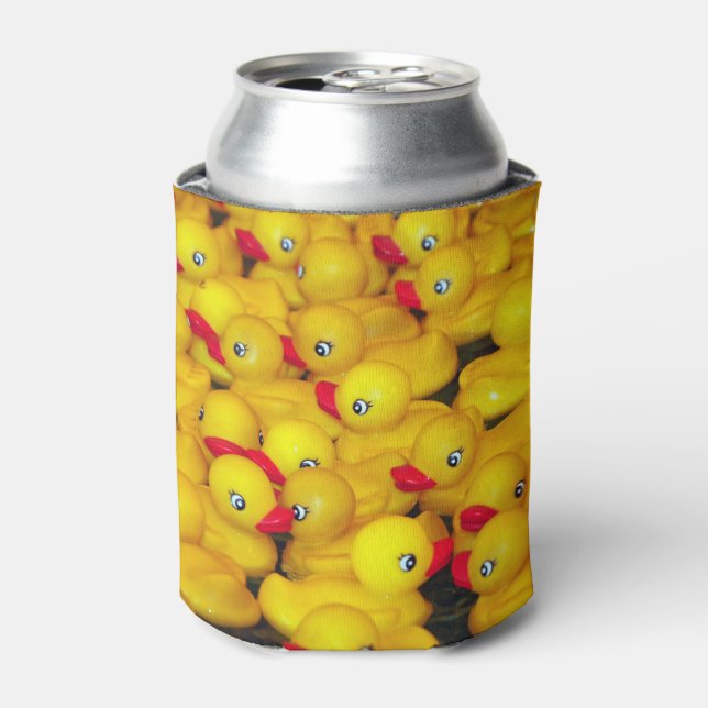 Rafraîchisseur Pour Canette Motif de canards en caoutchouc jaune mou (Can devant)