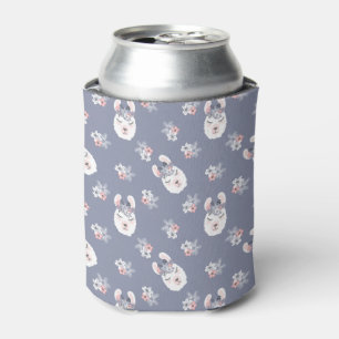 Rafraîchisseur Pour Canette Motif de lamas et de fleurs