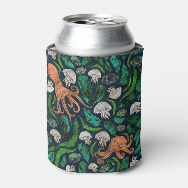 Rafraîchisseur Pour Canette Motif de méduses et de poulpes (Can devant)