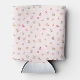 Rafraîchisseur Pour Canette Motif de Noël rose cosy