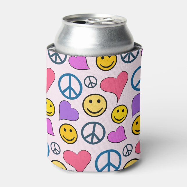 Rafraîchisseur Pour Canette Motif de Peace Love Laugh (Can devant)