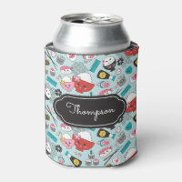 Motif de sushi bleu Kawaii