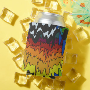 Rafraîchisseur Pour Canette Motif de trippage Super coloré à goutte liquide