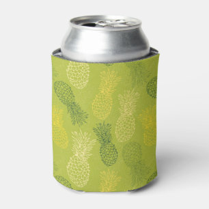 Rafraîchisseur Pour Canette Motif d'ensemble d'ananas sur le vert