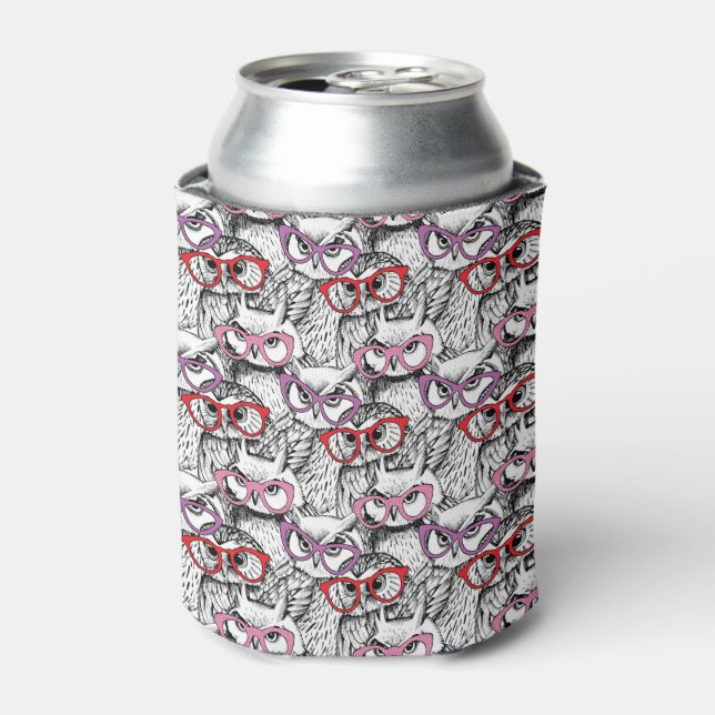 Rafraîchisseur Pour Canette Motif des Lunettes de vue Owl (Can devant)