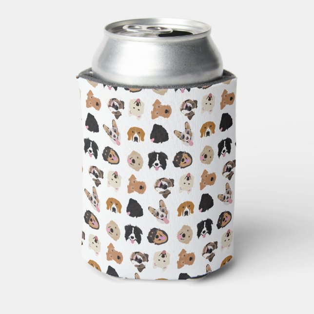 Rafraîchisseur Pour Canette Motif d'illustration du visage de chien mignon (Can Dos)