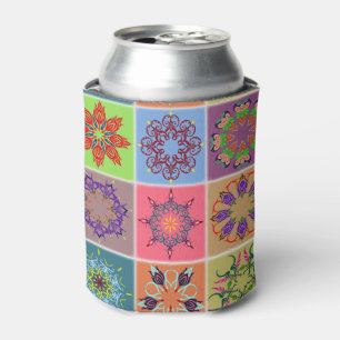 Rafraîchisseur Pour Canette Motif en Mandala coloré - Boho géométrique