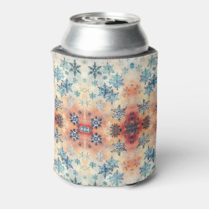 Rafraîchisseur Pour Canette Motif Flocons de Neige Vintage - Refroidisseur de