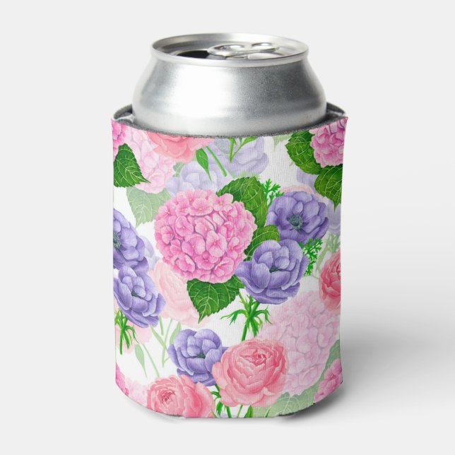Rafraîchisseur Pour Canette Motif floral aquarelle (Can devant)