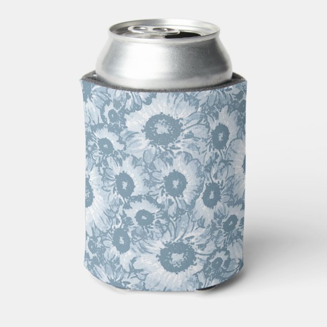 Rafraîchisseur Pour Canette Motif floral de la marine gris Pastel (Can Dos)