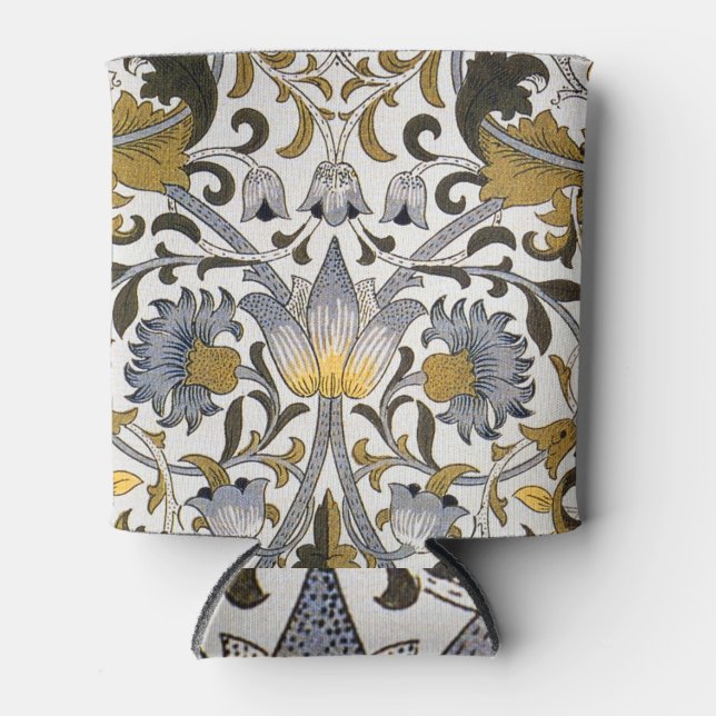 Rafraîchisseur Pour Canette Motif floral William Morris Lodden : bleu or  (Devant)