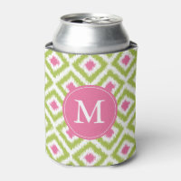 Motif Monogramme de diamants verts et roses