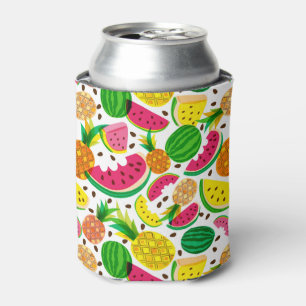 Rafraîchisseur Pour Canette Motif rouge et jaune de fruit tropical