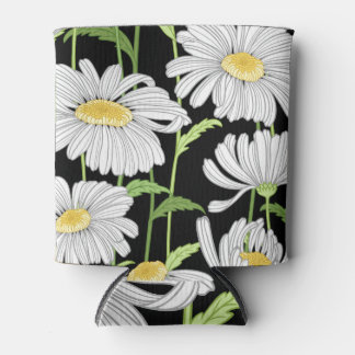 Rafraîchisseur Pour Canette Motif sans couture avec des fleurs d'été.