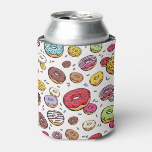 Rafraîchisseur Pour Canette Motif sans couture de donuts