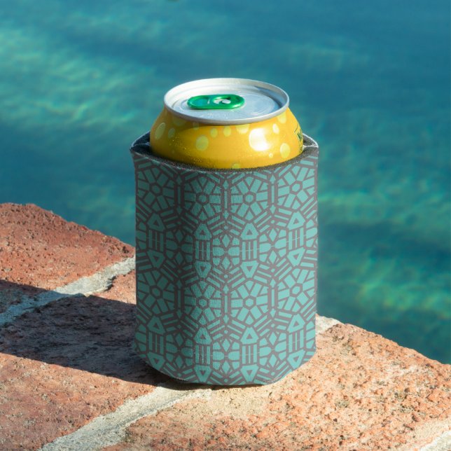 Rafraîchisseur Pour Canette Motif unique Turquoise clair et argent (Piscine in situ)