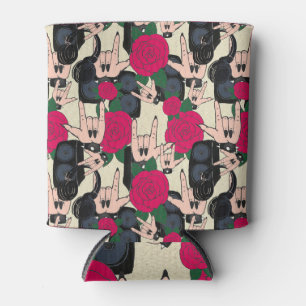 Rafraîchisseur Pour Canette Musique rock sans couture, motif abstrait.