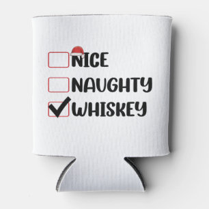 Rafraîchisseur Pour Canette Naughty Nice Whiskey Père Noël Liste de Noël