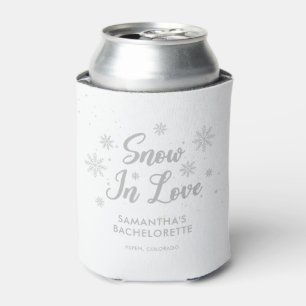 Rafraîchisseur Pour Canette Neige en amour Blanc Hiver Bachelorette Favoriser