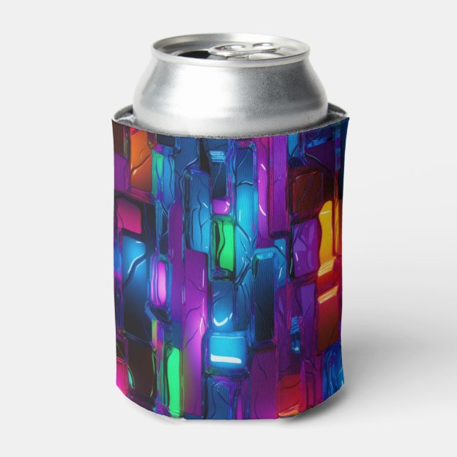 Rafraîchisseur Pour Canette Neon Blacklight Verre Abstrait (Can devant)