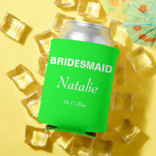 Rafraîchisseur Pour Canette Neon Green Bride Mariage Bridesmaid