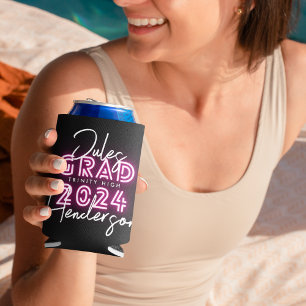 Rafraîchisseur Pour Canette Neon Pink Lights Classe de 24 Graduation Party