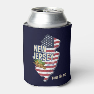 Rafraîchisseur Pour Canette New Jersey United States Retro Map USA Souvenir