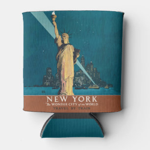 Rafraîchisseur Pour Canette New York City Vintage voyage Liberty Skyline