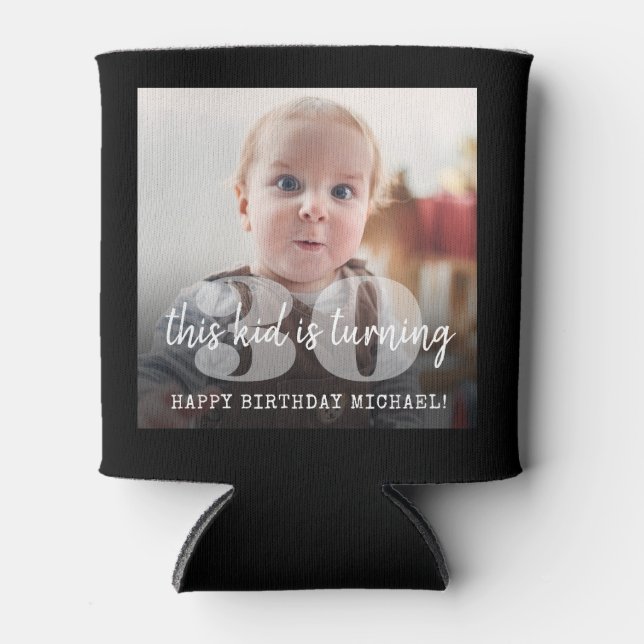 Rafraîchisseur Pour Canette N'IMPORTE QUEL Anniversaire "This Kid" Simple Mode (Devant)