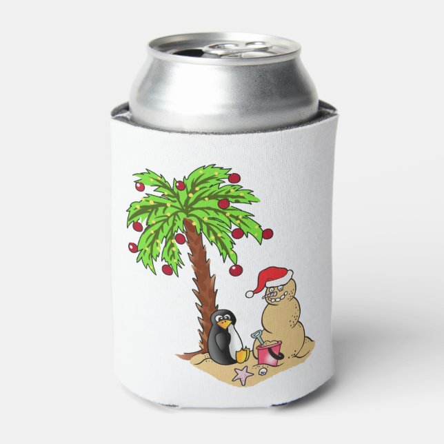 Rafraîchisseur Pour Canette Noël à la plage (Can devant)