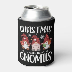 Rafraîchisseur Pour Canette Noël avec mes gnomes Gnome à carreaux rouges de Bu
