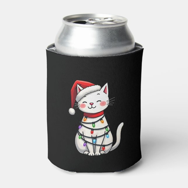 Rafraîchisseur Pour Canette Noël de l'arbre de Noël du chat (5) (Can devant)
