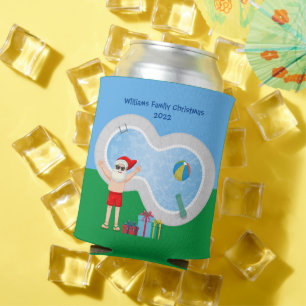 Rafraîchisseur Pour Canette Noël ensoleillé Santa Claus mignonne Custom Pool P