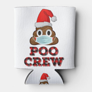 Rafraîchisseur Pour Canette Noel Poo maillot visage Masque Poop Emoji Rouge