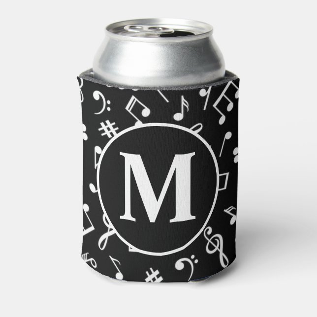 Rafraîchisseur Pour Canette Noir et blanc Monogram Music Note (Can Dos)